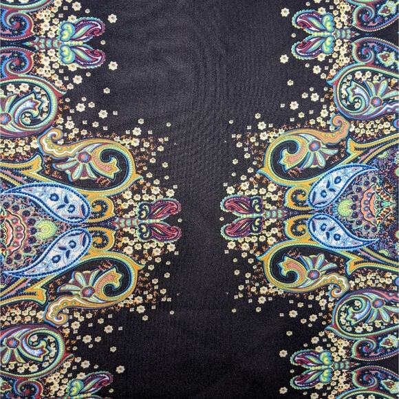 Rue21 Black Paisley Boho Floral Print Pencil Skirt S - Picture 5 of 10